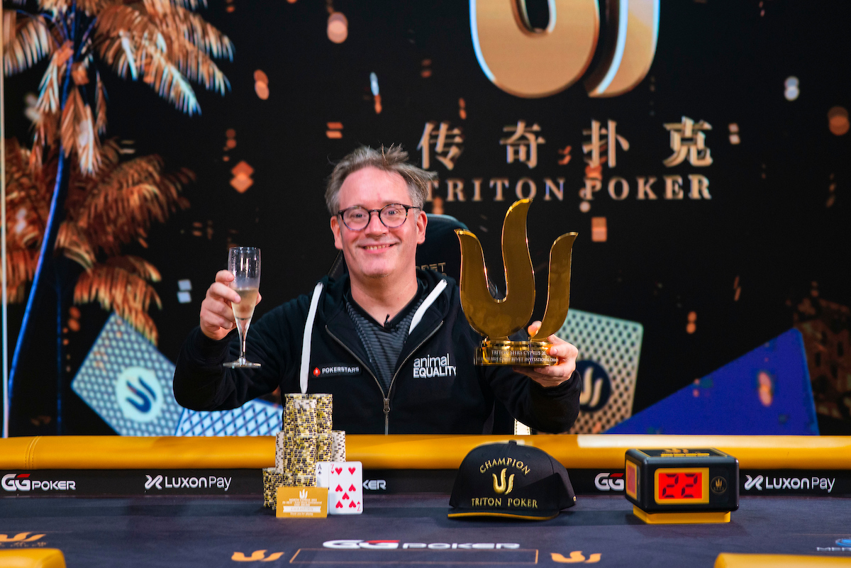 Champion Sam Grafton 2022 Triton Cyprus SHRS EV06 200K NLH Coin Rivet Invitational Final Table Giron 8JG5977
