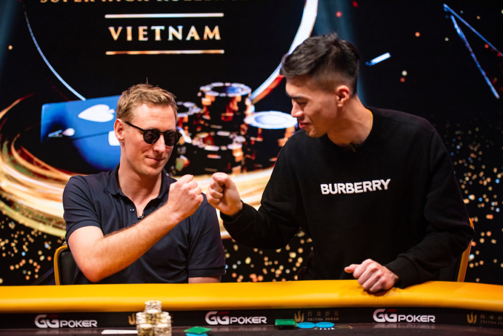 Arends, left, bids farewell to Kiat Lee