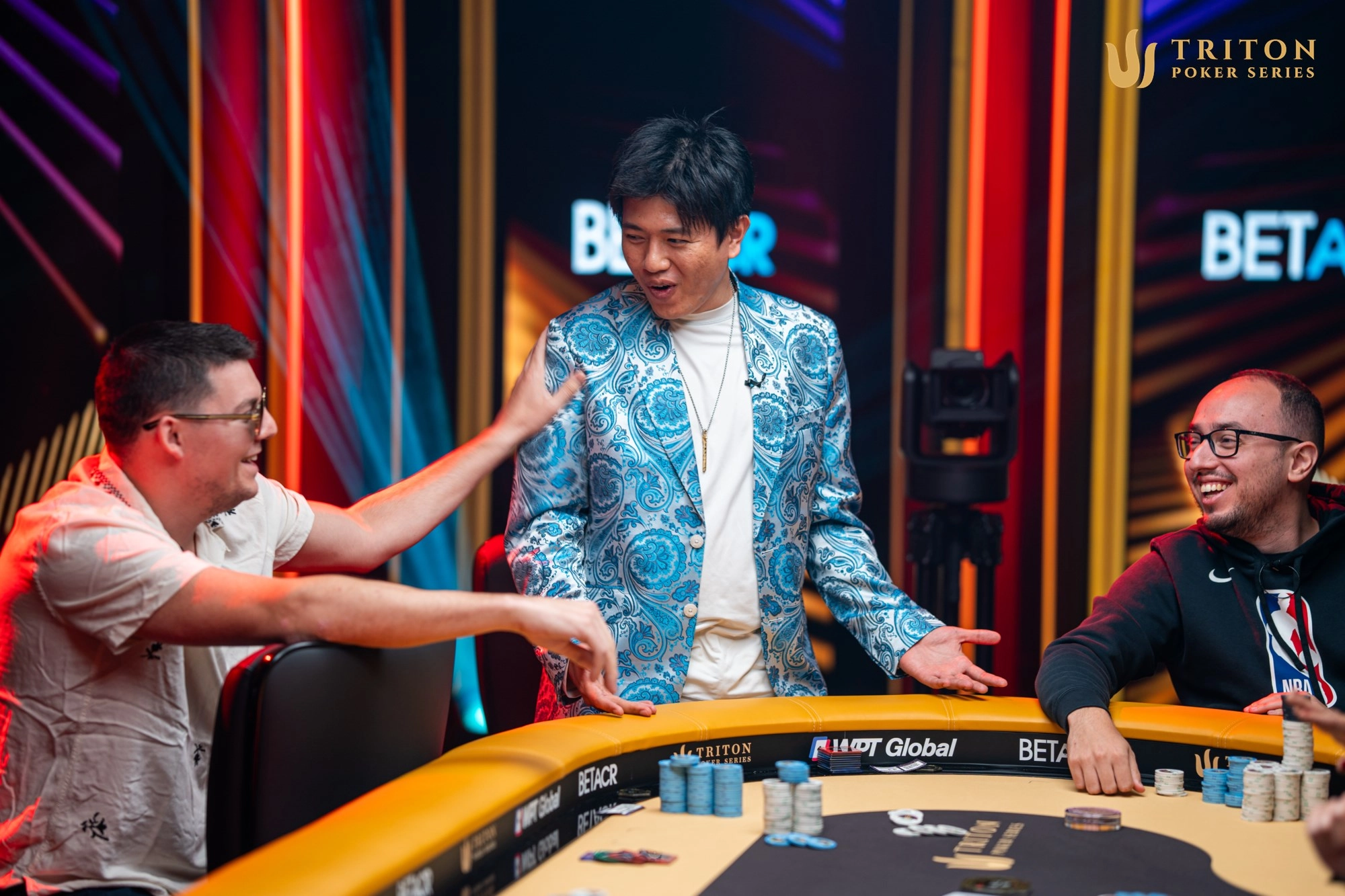 Poseidon Ho, right, can't believe the run-out for Jesse Lonis