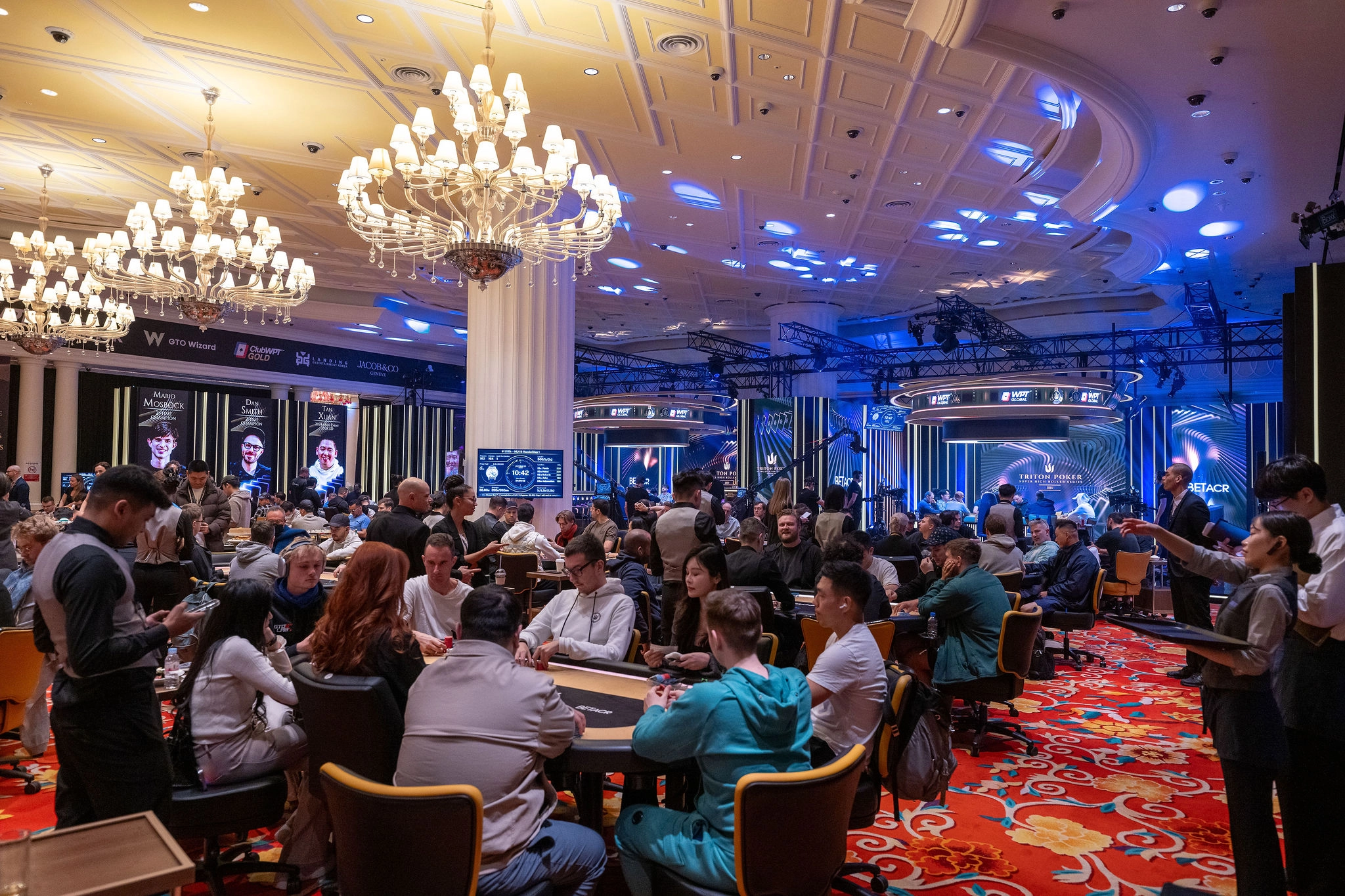 A packed tournament room at Triton Jeju