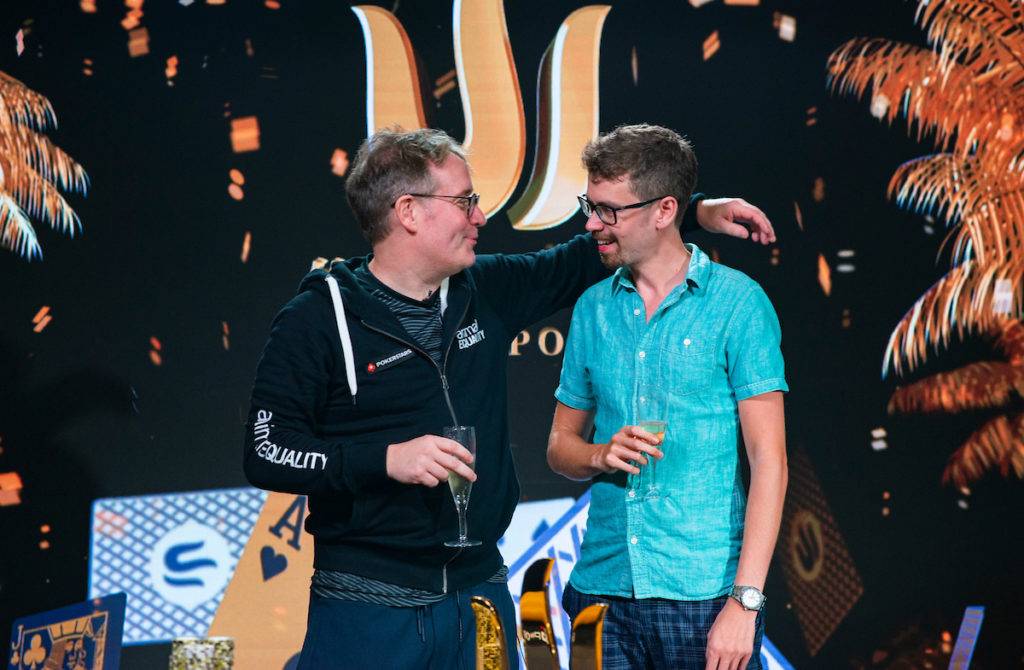 Sam Grafton with his partner David Nicholson